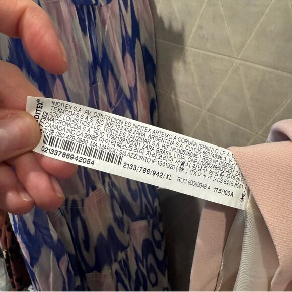 ZARA Oversized Single Button Blazer Single Breasted Jacket Light Blush Pink - Picture 6 of 9